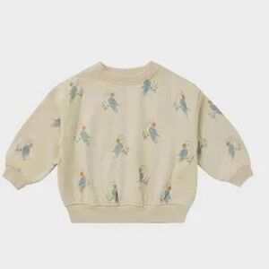 NWTS Rylee+ Cru relaxed fit Sweatshirt/Parrots, soft and cozy, sz 12-18 months